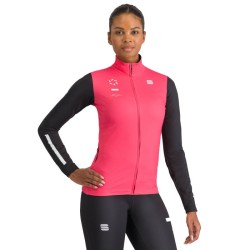 Kvinnor jersey Sportful Squadra W Hallon rosa / svart
